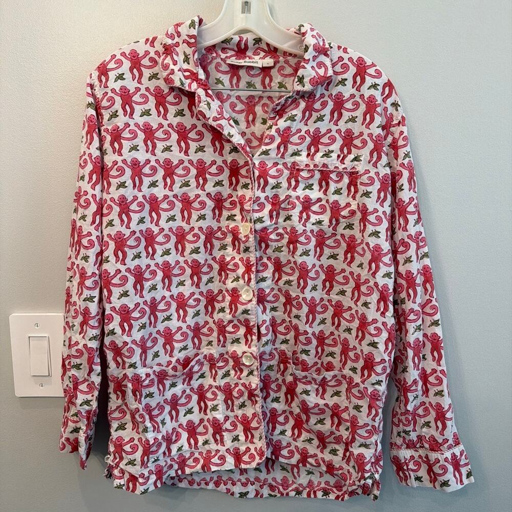 Roller Rabbit long sleeve top with money pattern
